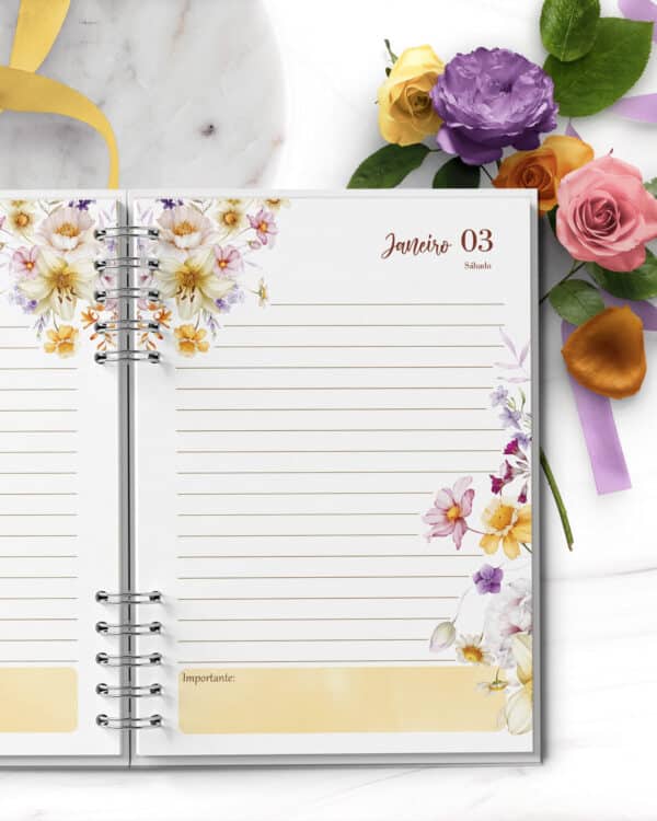 arquivo_digital_agenda_encanto_floral_lilas_amarelo_laranja_branco_1_dia_pagina_2026