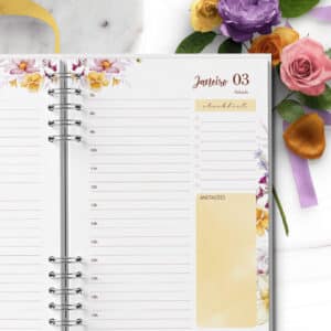 arquivo_digital_agenda_encanto_floral_lilas_amarelo_laranja_branco_1_dia_pagina_2026_com_horarios