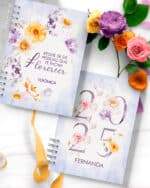 Combo_arquivos_agendas_Encanto_floral_lilas_amarelo_rosa_branco