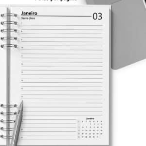 Arquivo Agenda Masculina 1 Dia por Página 2025 com mini calendários