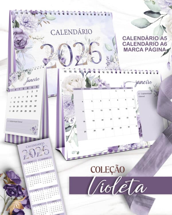 arquivo_kit_calendarios_2026_mesa_A5_A6_marca_paginas_colecao_floral_violeta