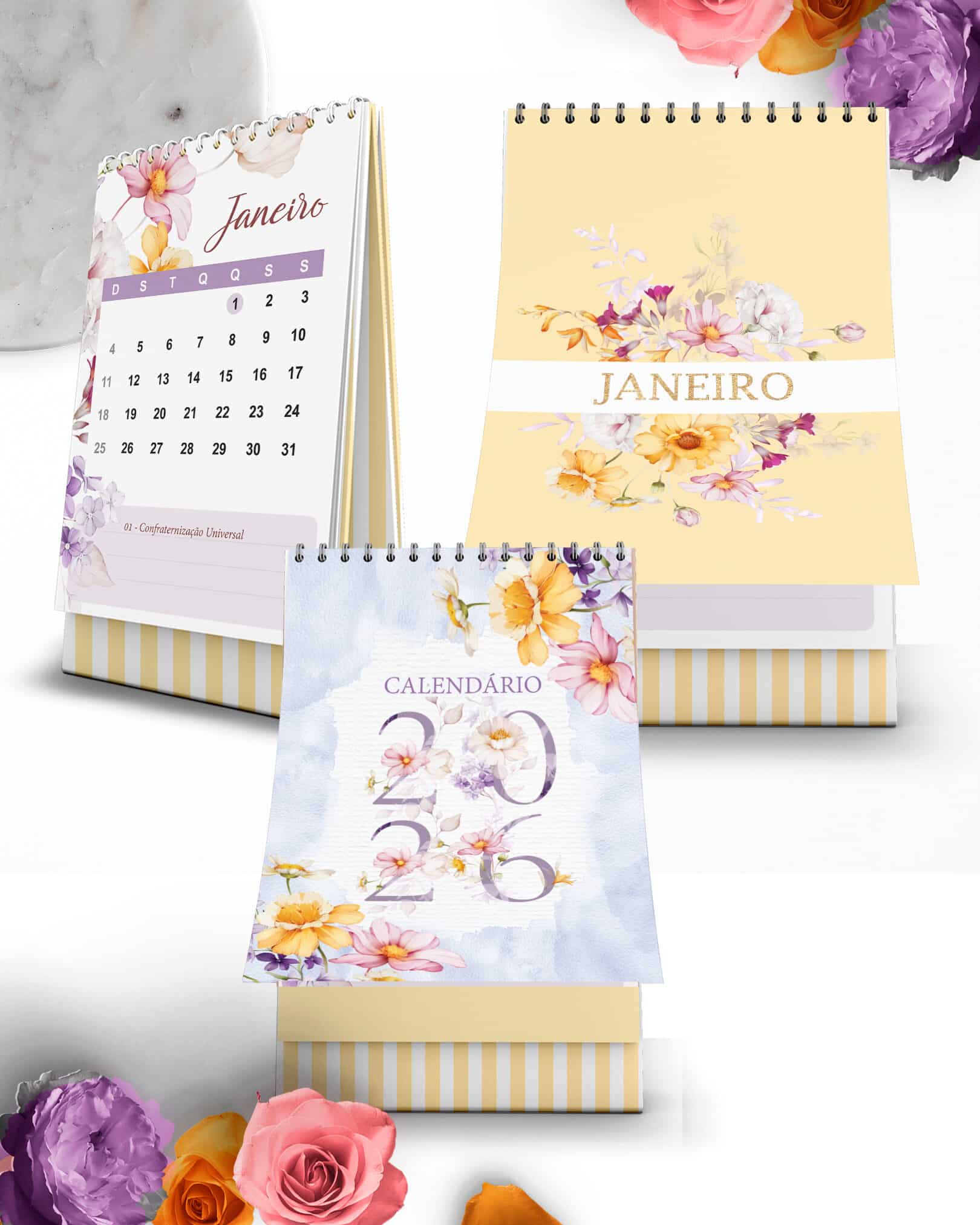 kit_calendarios_2026_A5_A6_marca_paginas_floral_encanto