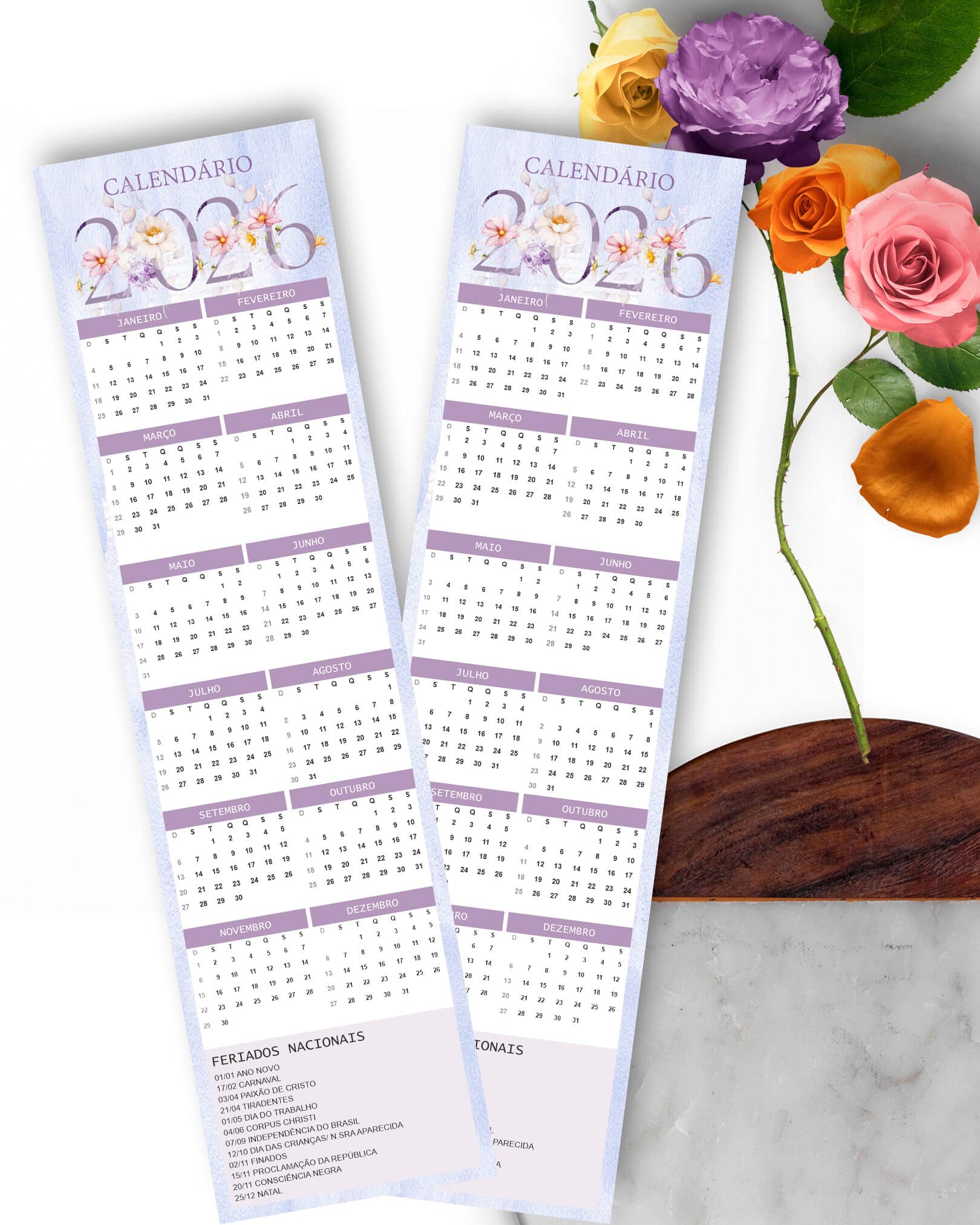 kit_calendarios_2026_A5_A6_marca_paginas_floral_encanto