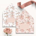 arquivo digital kit de envelopes floral vintage com pássaros, rosas e borboletas