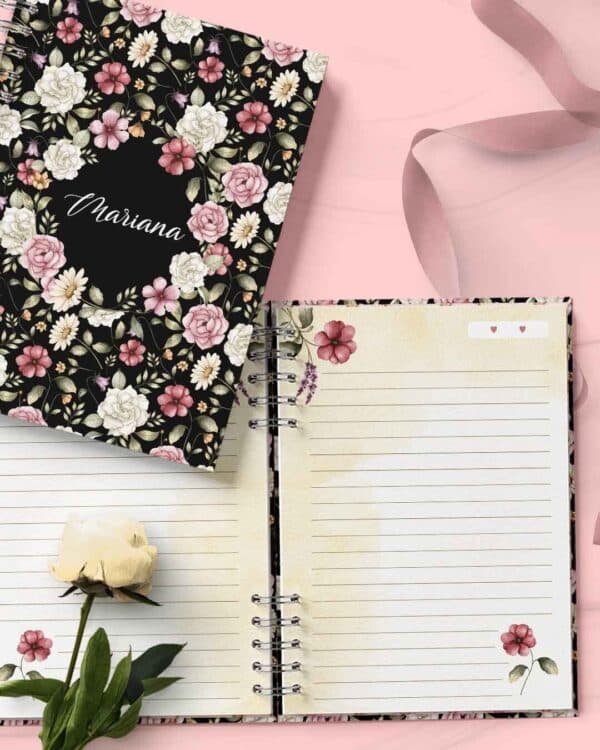 arquivo_digital_caderno_floral_rosas_flores_girassol_rosa_vermelha_branca_lavanda_miolo_encadernacao